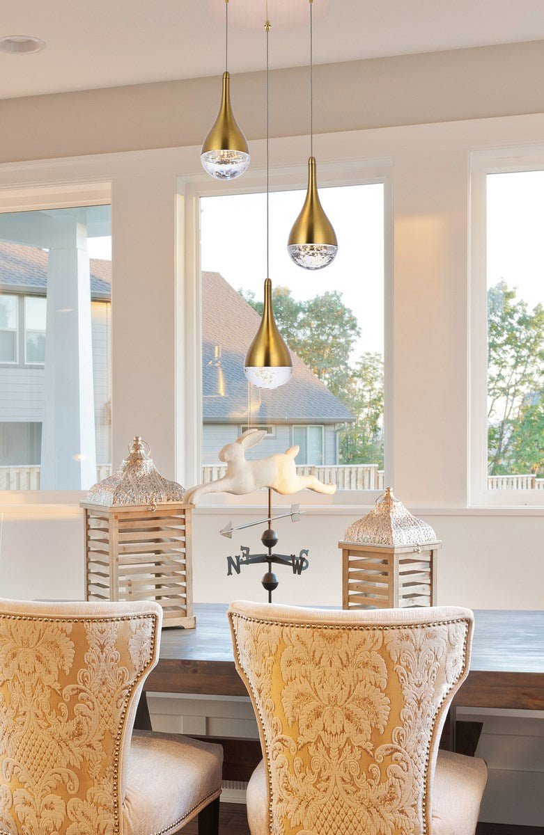 10 Inch Led Pendant In Satin Gold