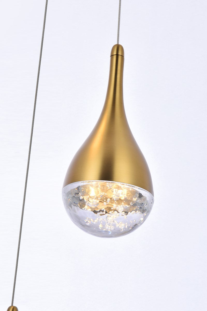 10 Inch Led Pendant In Satin Gold