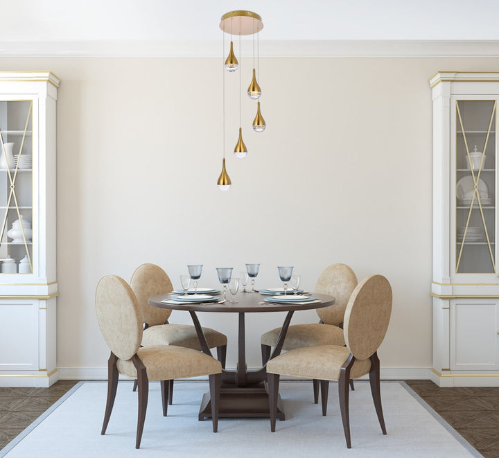 14.5 Inch Led Pendant In Satin Gold