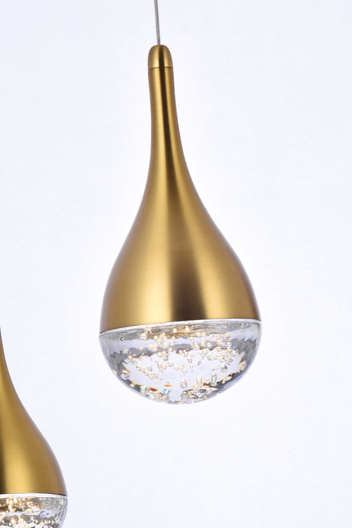 14.5 Inch Led Pendant In Satin Gold