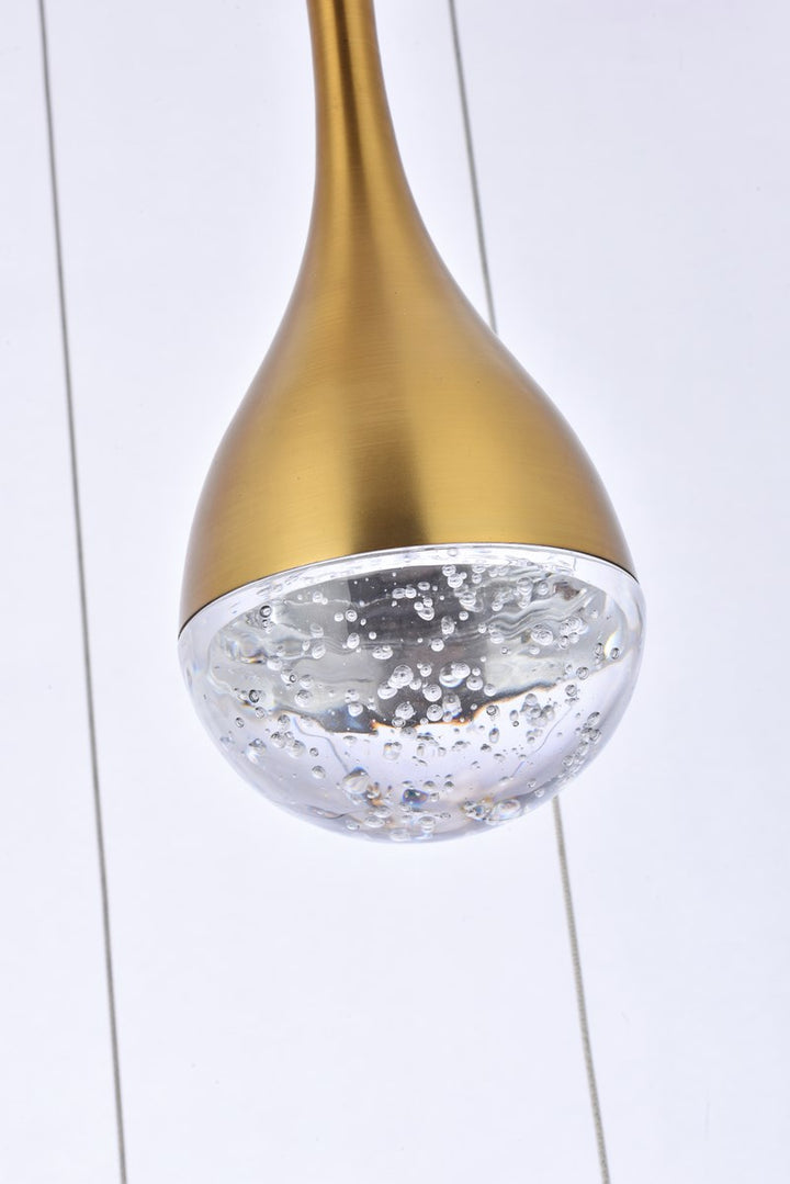 14.5 Inch Led Pendant In Satin Gold