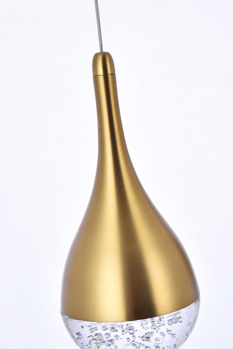 14.5 Inch Led Pendant In Satin Gold