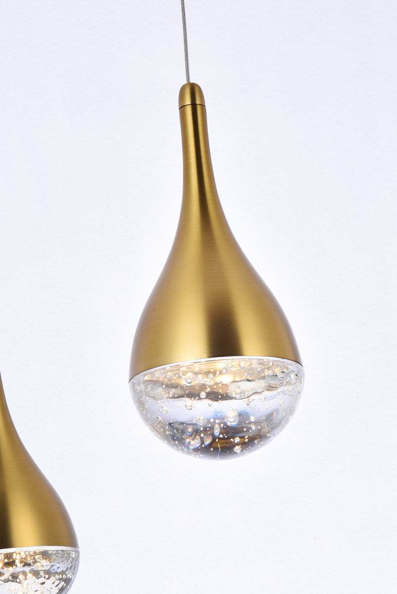 34 Inch Led Pendant In Satin Gold