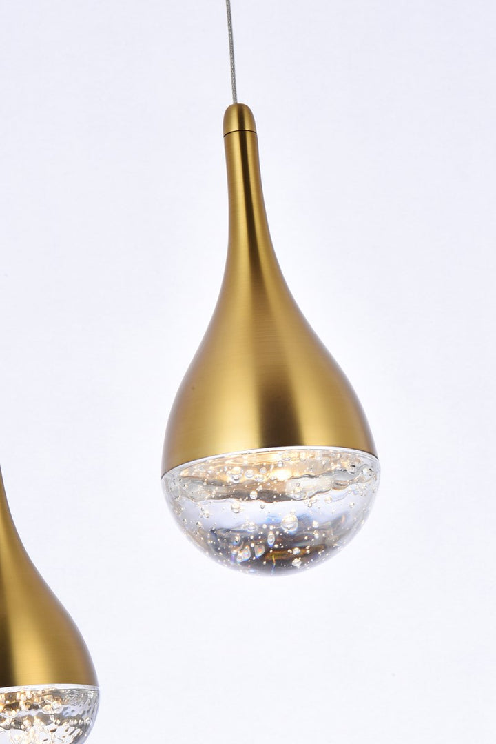 34 Inch Led Pendant In Satin Gold