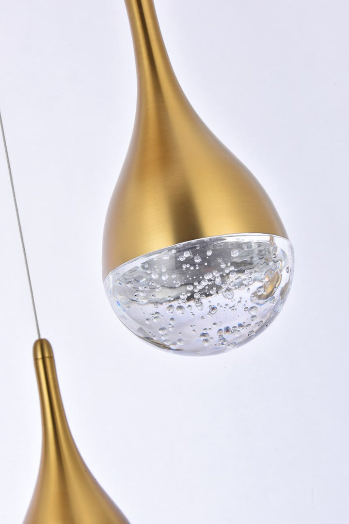 24 Inch Led Chandelier In Satin Gold