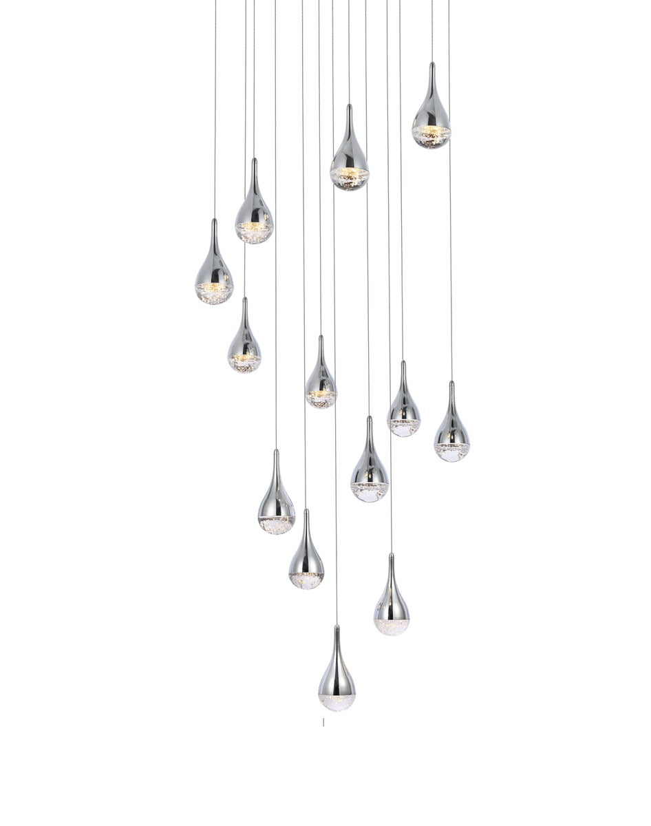30 Inch Led Chandelier In Chrome