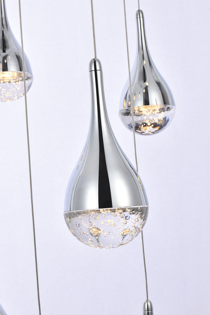 30 Inch Led Chandelier In Chrome