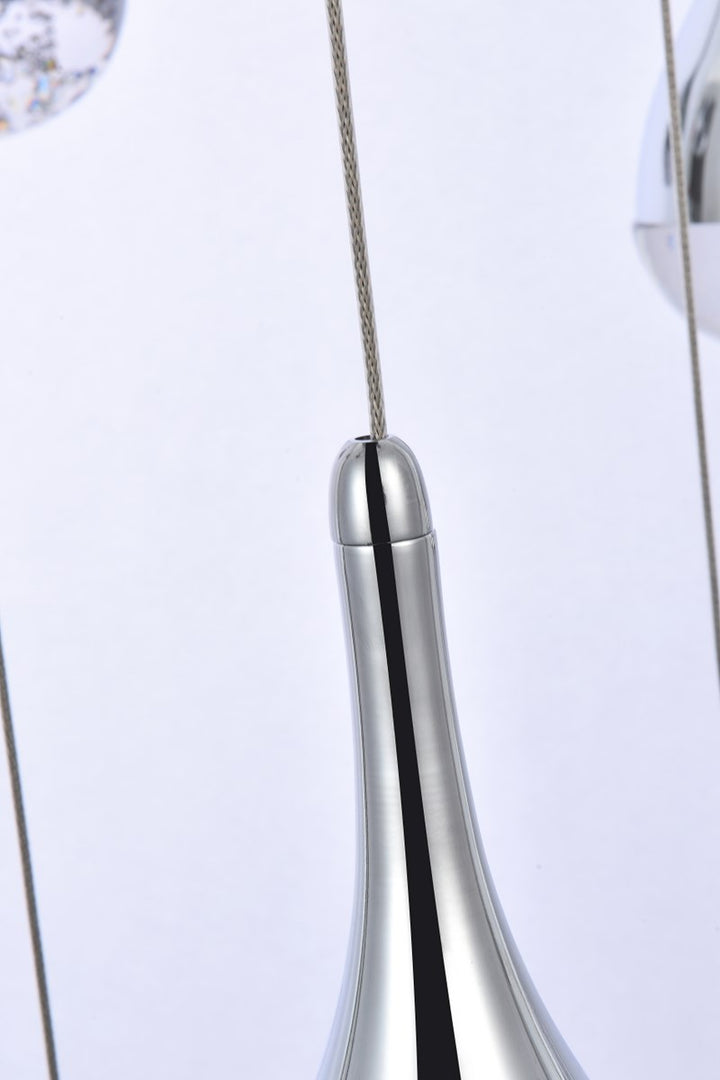 30 Inch Led Chandelier In Chrome