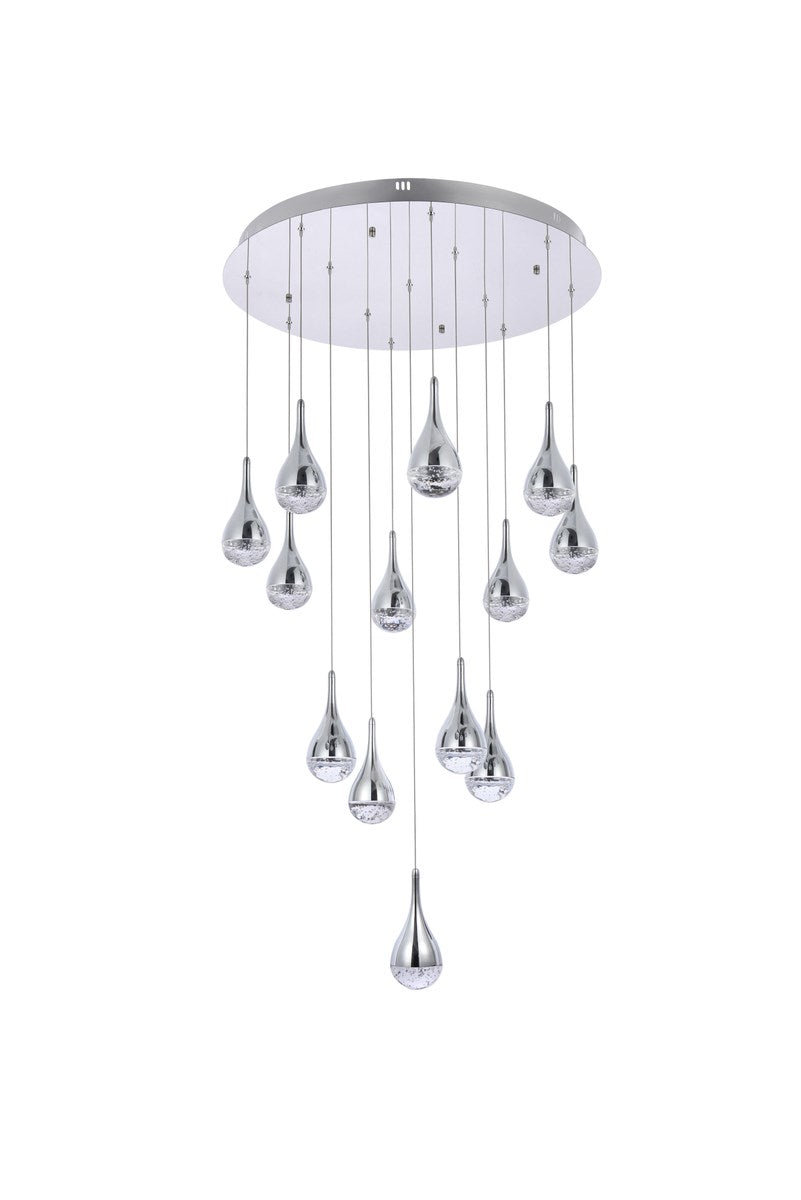 30 Inch Led Chandelier In Chrome