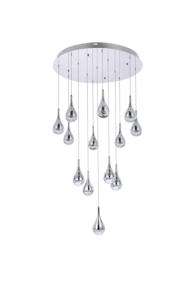 30 Inch Led Chandelier In Chrome