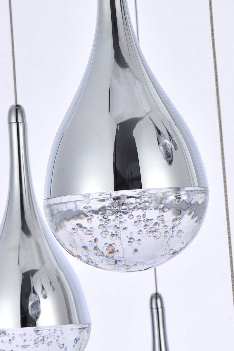 36 Inch Led Chandelier In Chrome