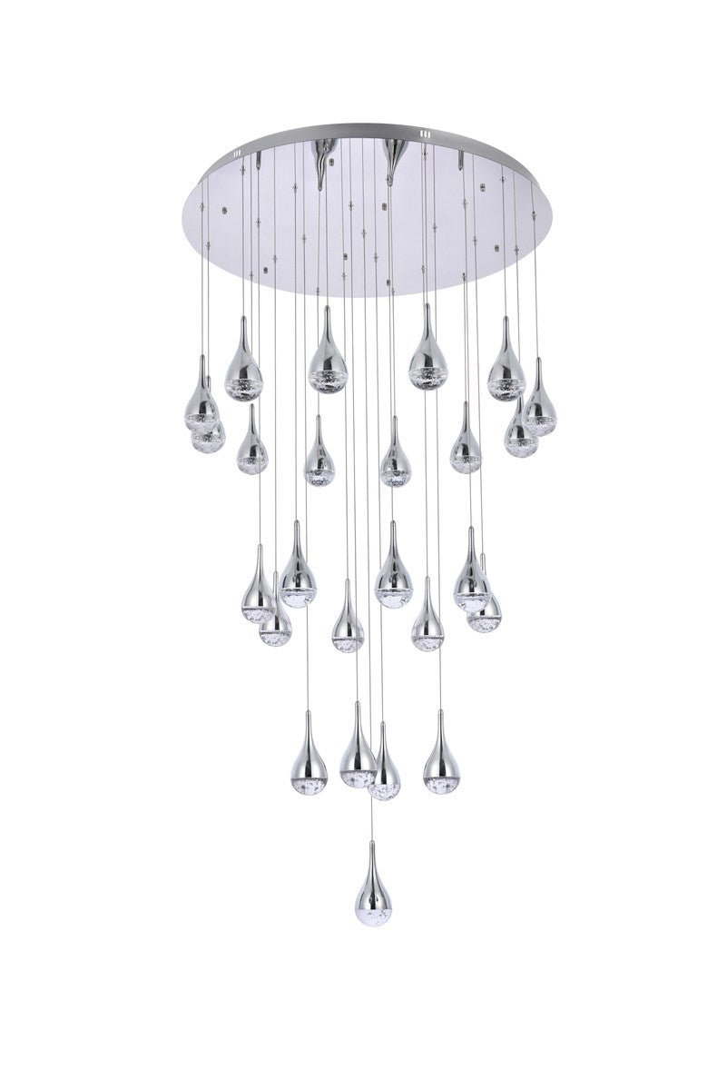 42 Inch Led Chandelier In Chrome