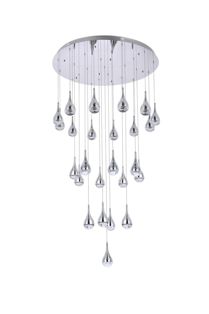 42 Inch Led Chandelier In Chrome