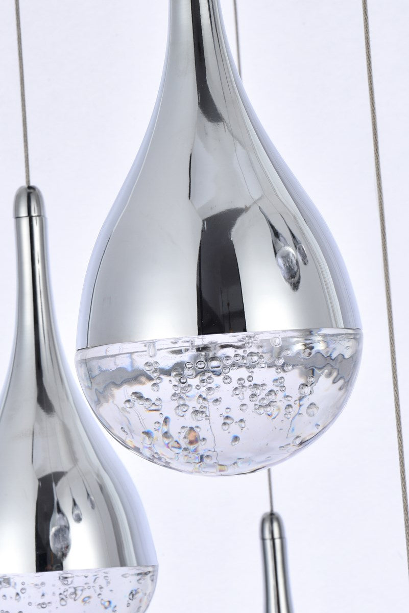 42 Inch Led Chandelier In Chrome