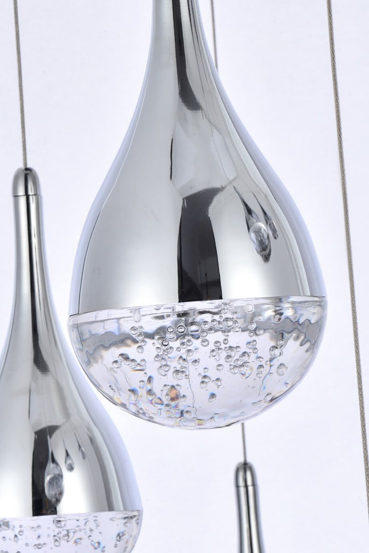 42 Inch Led Chandelier In Chrome