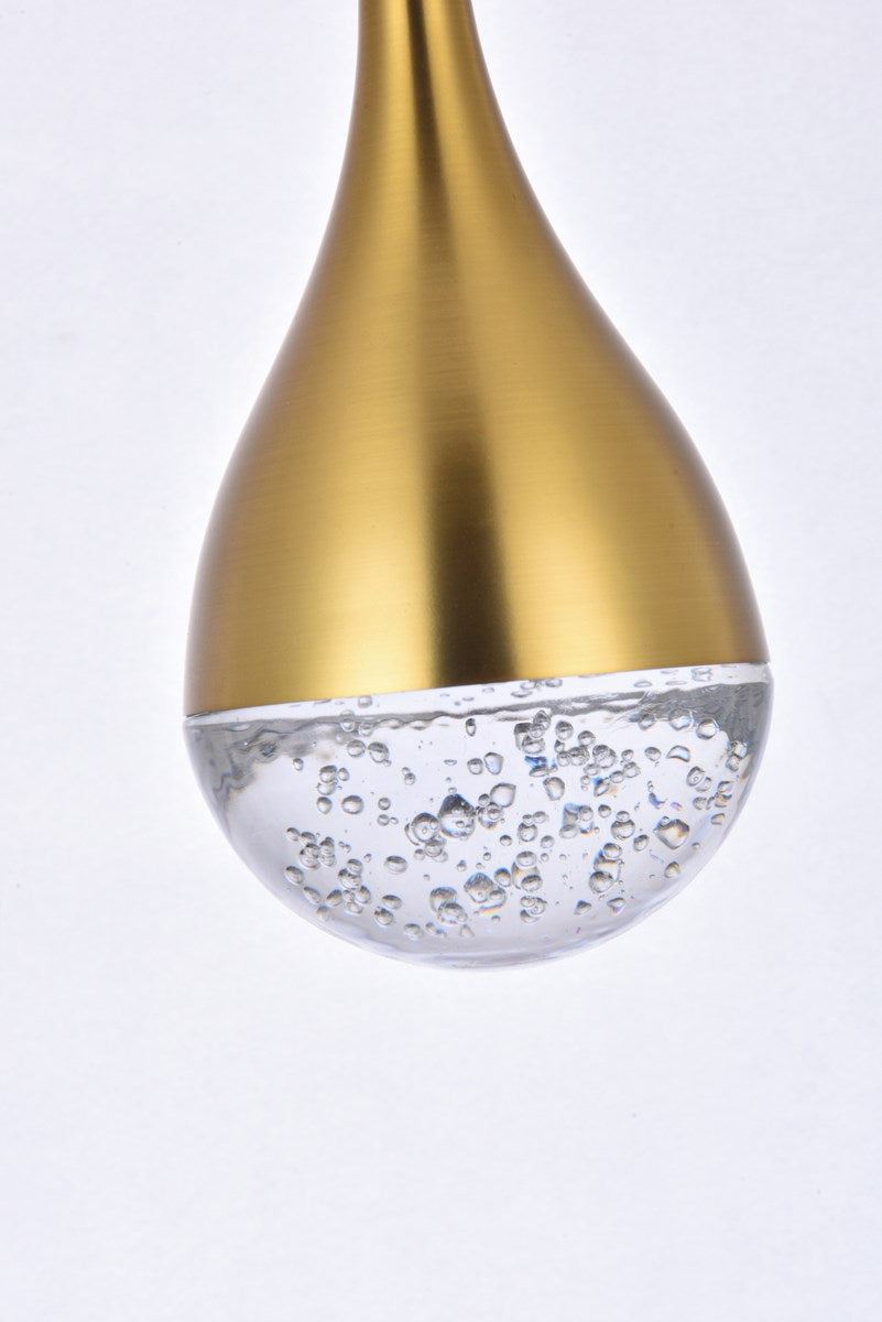 42 Inch Led Chandelier In Satin Gold