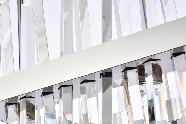 36 Inch Crystal Rectangle Chandelier Light In Chrome