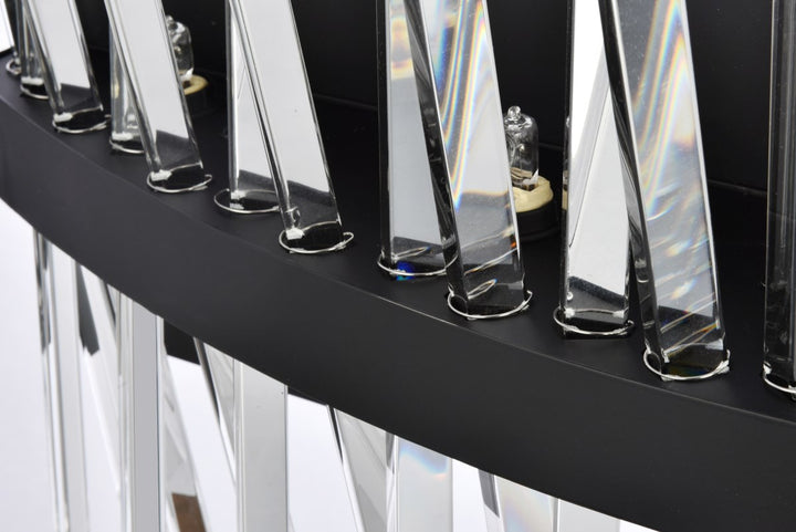 24 Inch Crystal Bath Sconce In Black