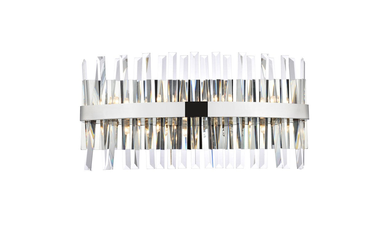 24 Inch Crystal Bath Sconce In Chrome by Elegant Lighting