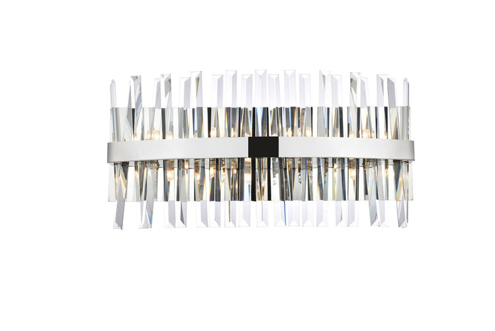 24 Inch Crystal Bath Sconce In Chrome by Elegant Lighting