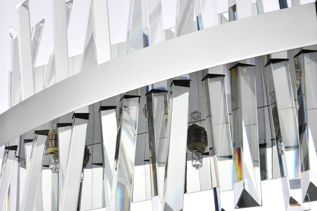 24 Inch Crystal Bath Sconce In Chrome