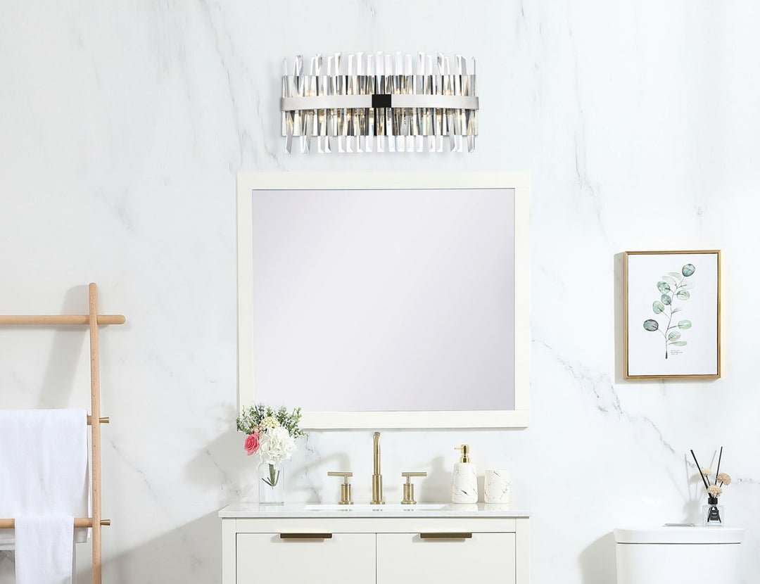24 Inch Crystal Bath Sconce In Chrome