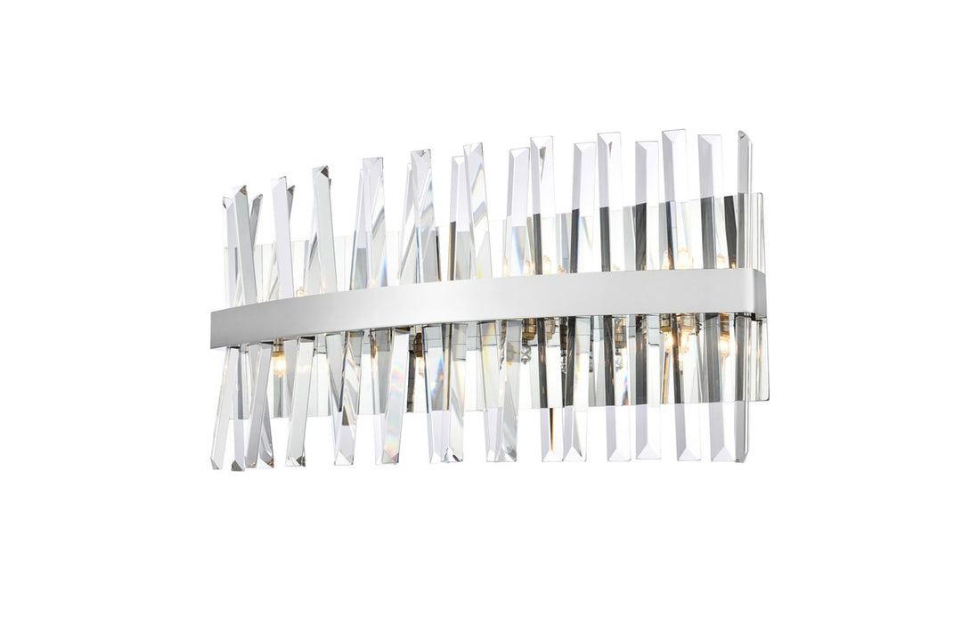 24 Inch Crystal Bath Sconce In Chrome