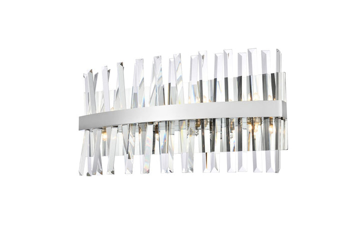 24 Inch Crystal Bath Sconce In Chrome