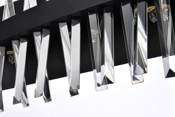 30 Inch Crystal Bath Sconce In Black