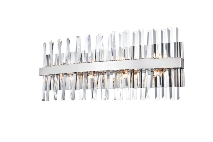 30 Inch Crystal Bath Sconce In Chrome