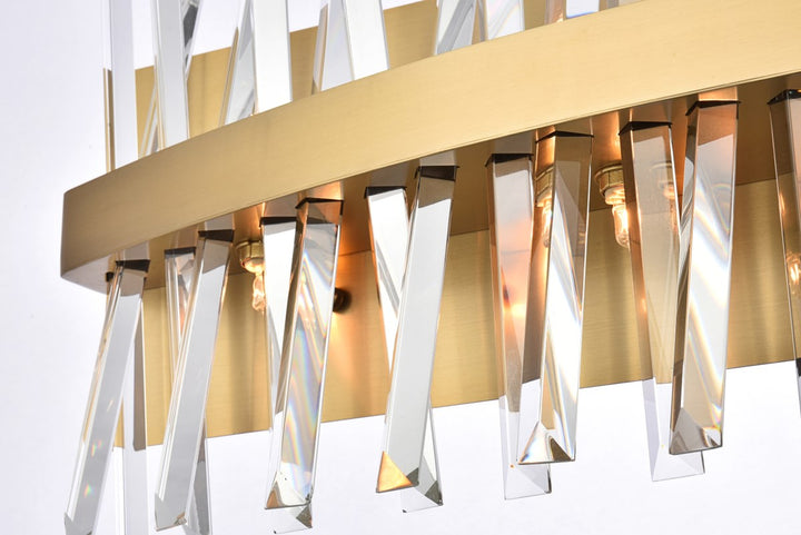 30 Inch Crystal Bath Sconce In Satin Gold