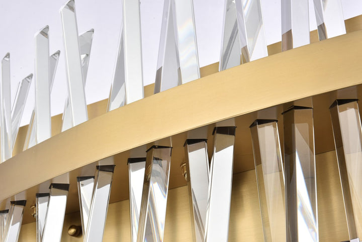 30 Inch Crystal Bath Sconce In Satin Gold