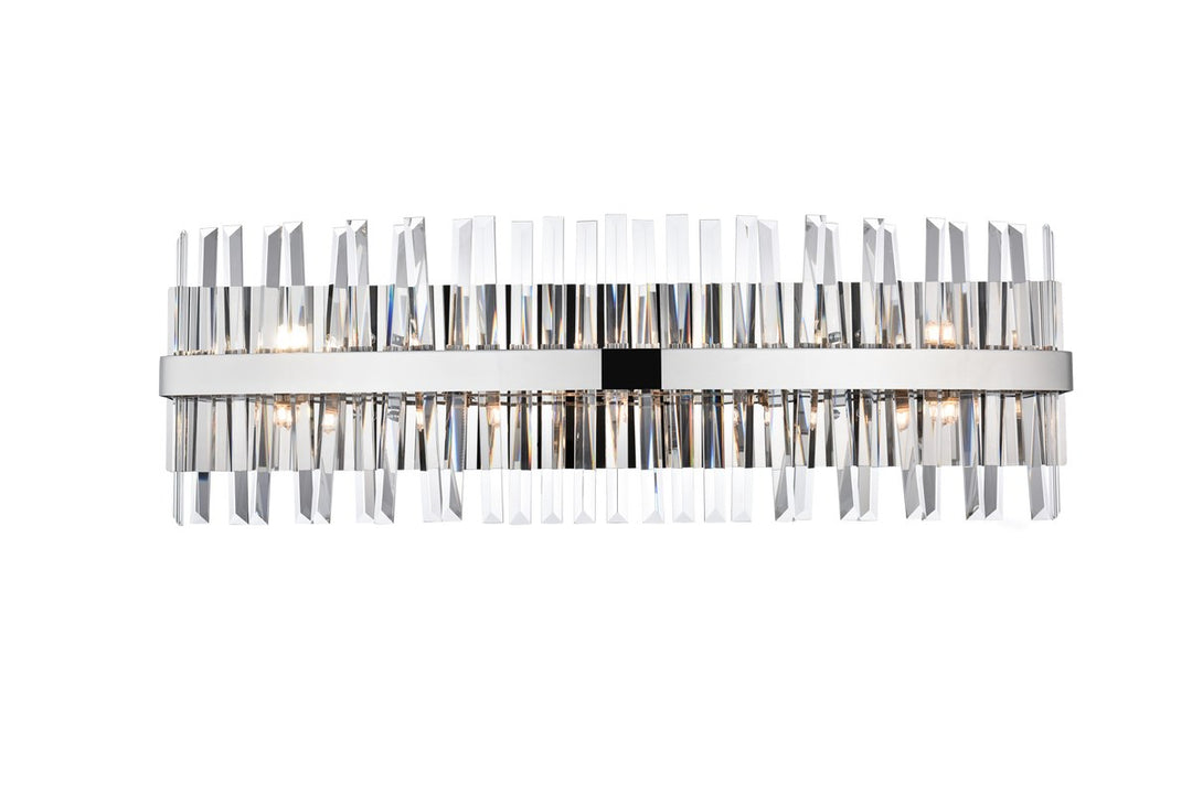 36 Inch Crystal Bath Sconce In Chrome by Elegant Lighting