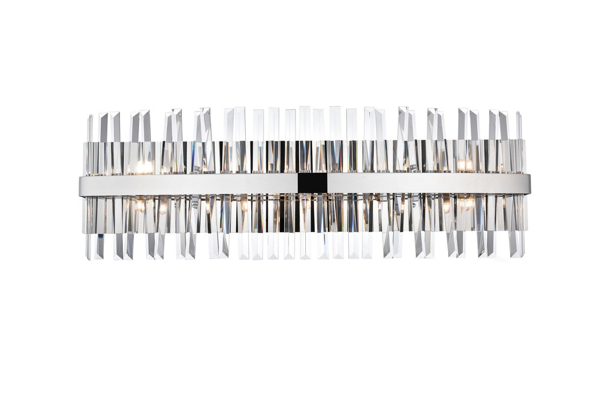 36 Inch Crystal Bath Sconce In Chrome by Elegant Lighting