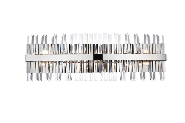 36 Inch Crystal Bath Sconce In Chrome by Elegant Lighting