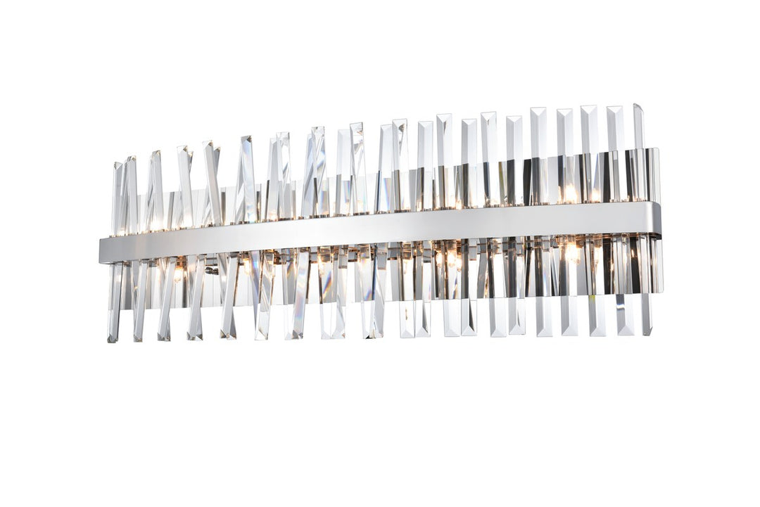 36 Inch Crystal Bath Sconce In Chrome