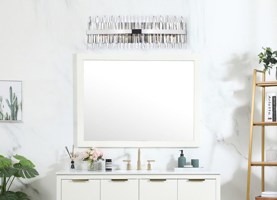 36 Inch Crystal Bath Sconce In Chrome