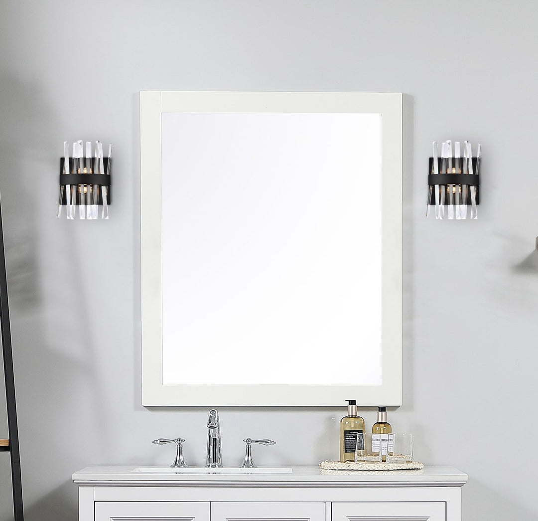 8 Inch Crystal Bath Sconce In Black