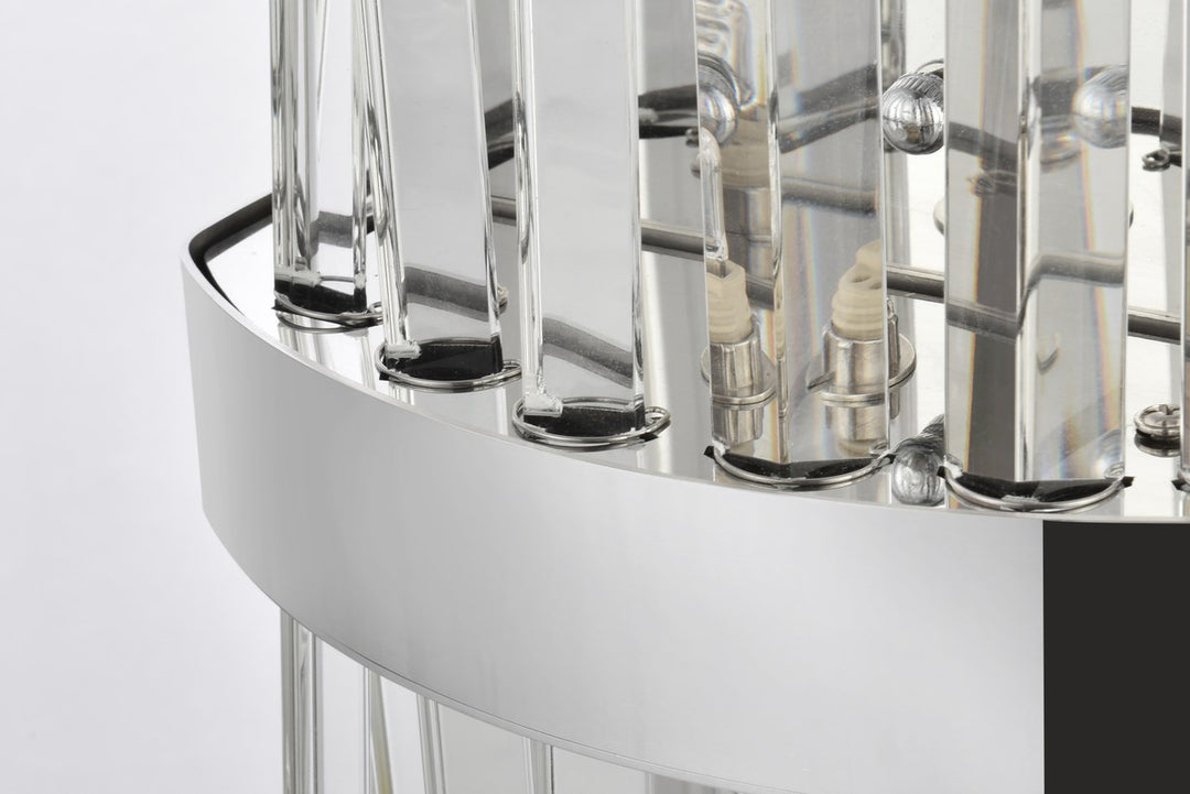 8 Inch Crystal Bath Sconce In Chrome