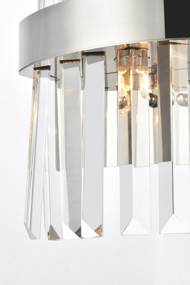 8 Inch Crystal Bath Sconce In Chrome