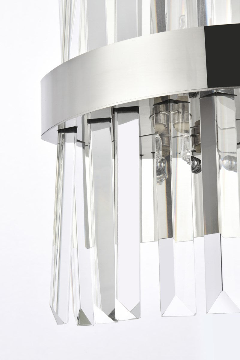 8 Inch Crystal Bath Sconce In Chrome