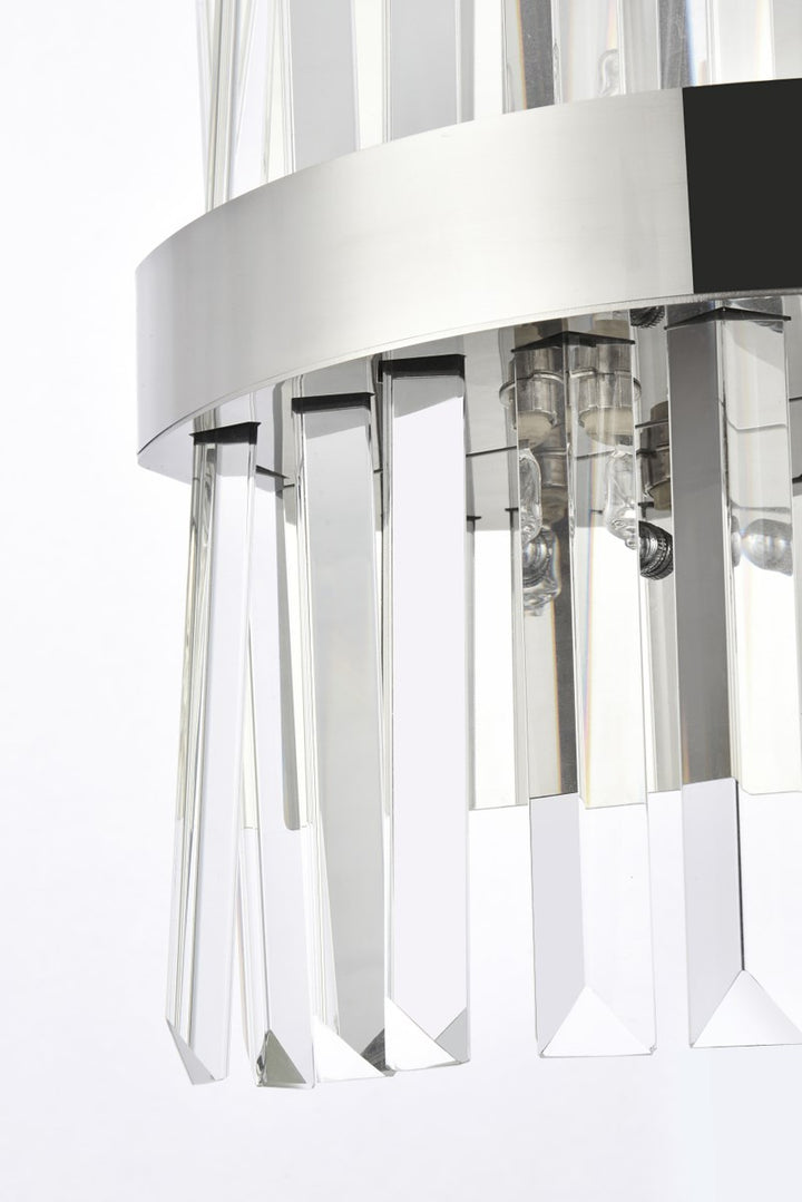 8 Inch Crystal Bath Sconce In Chrome