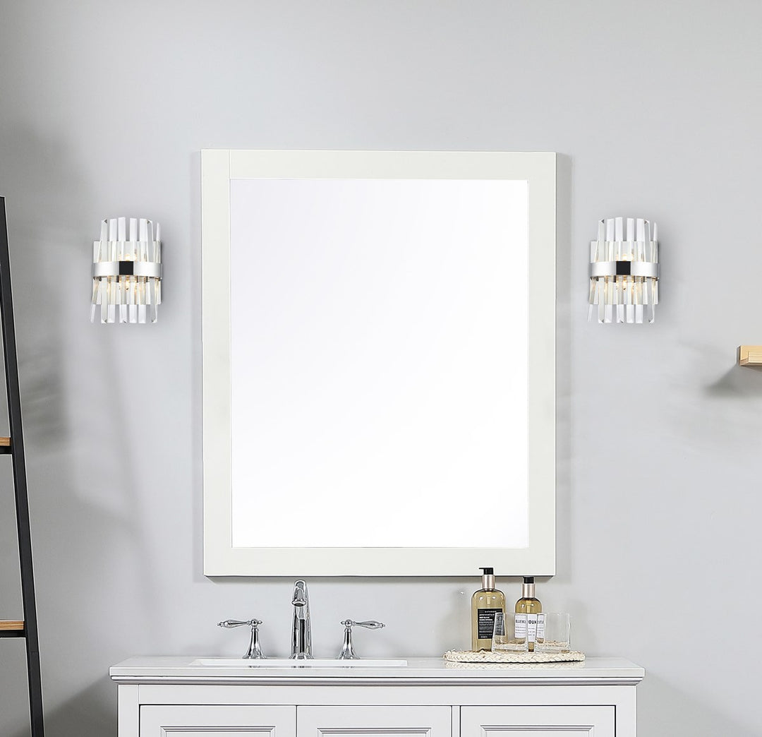 8 Inch Crystal Bath Sconce In Chrome