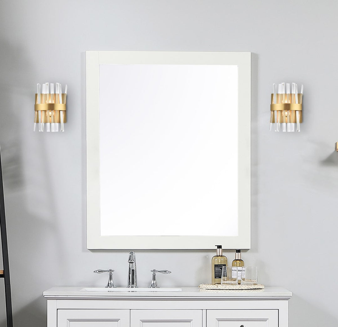 8 Inch Crystal Bath Sconce In Satin Gold