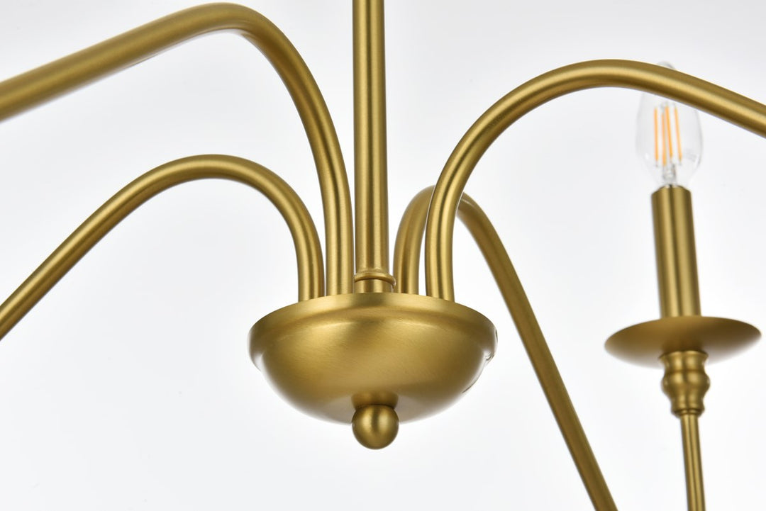 30 Inch Chandelier In Satin Gold