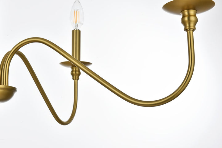 30 Inch Chandelier In Satin Gold
