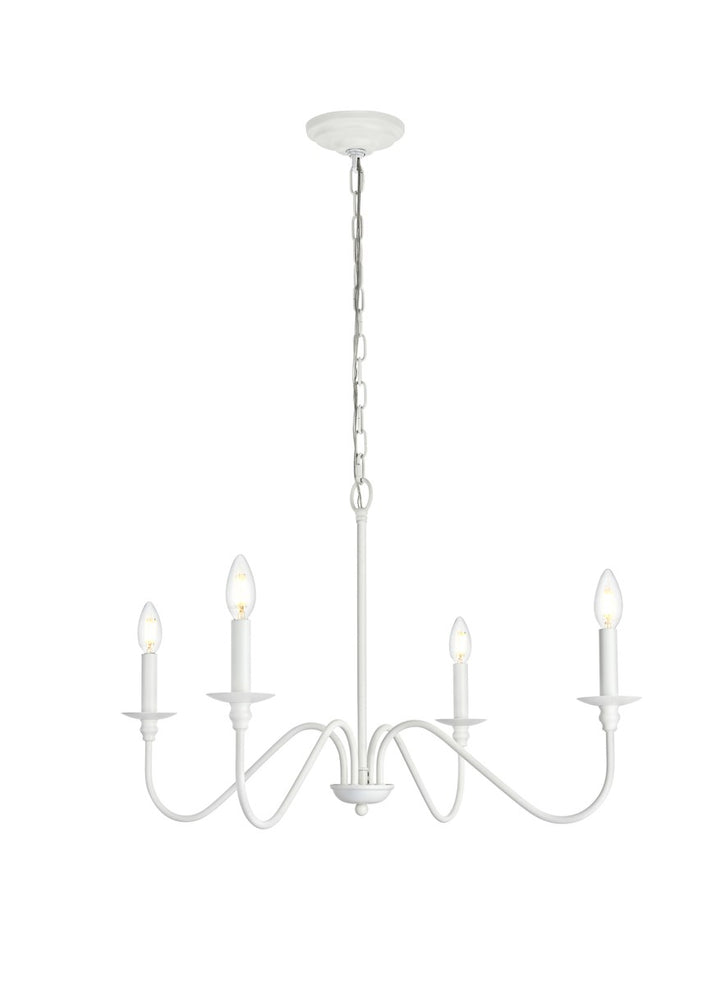 30 Inch Chandelier In White by Living District