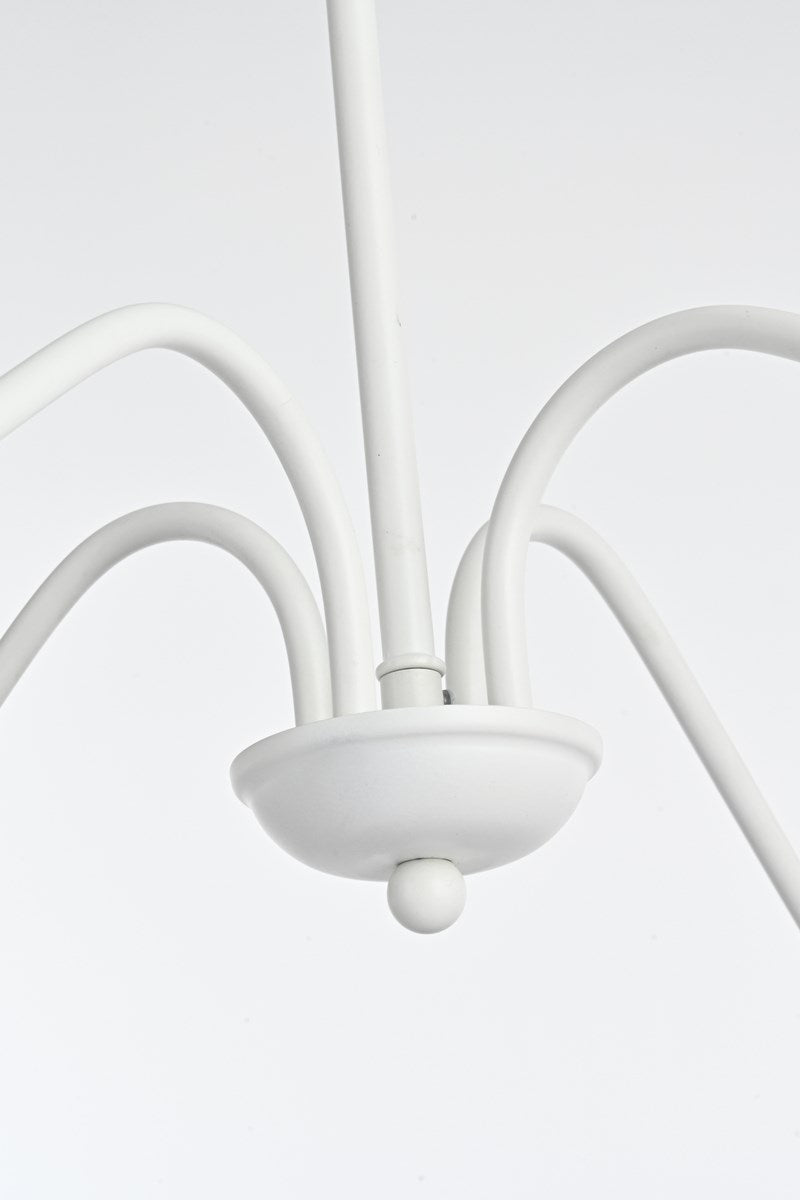 30 Inch Chandelier In White