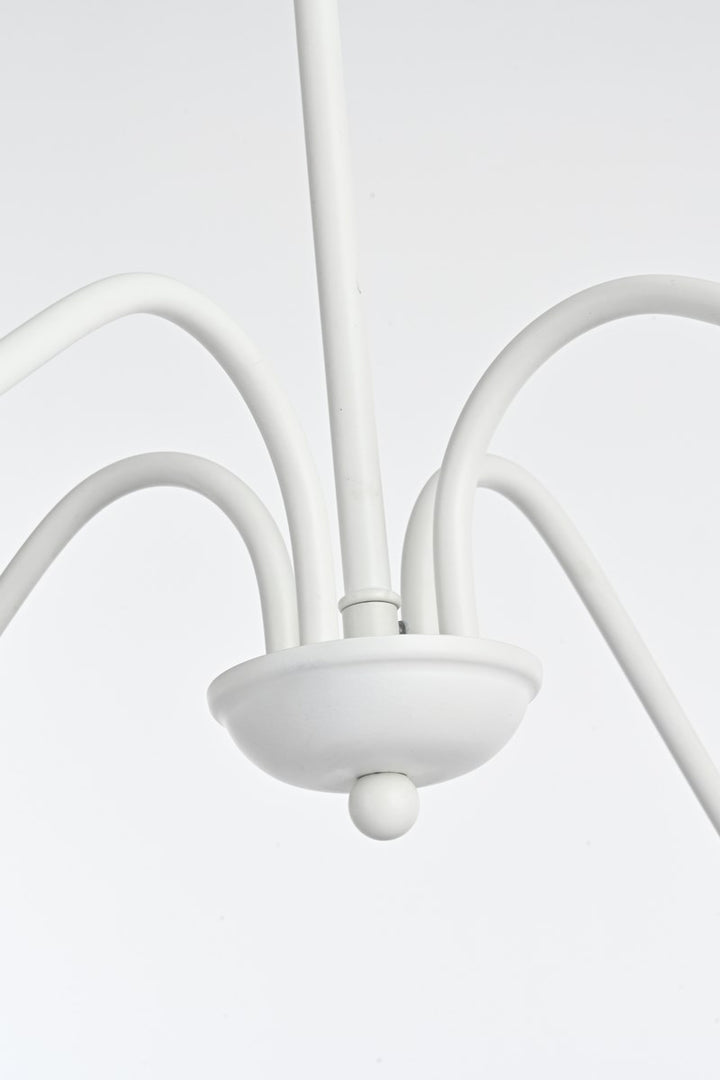30 Inch Chandelier In White