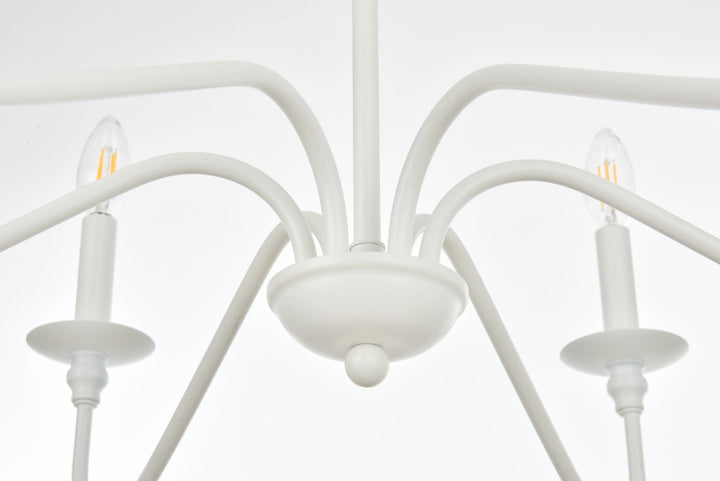 36 Inch Chandelier In White